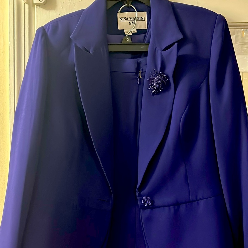 3 piece purple suit